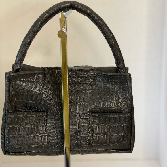 Faux Crocodile Soft Body Handbag - Picture 5 of 6